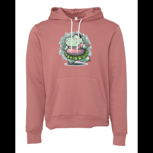 Cartoon Hippo Bella canvas hoodie 3719
